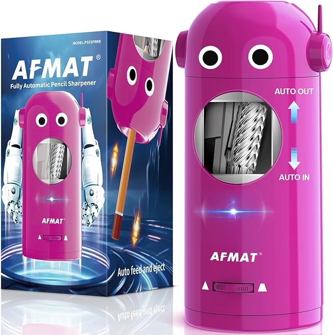 Available in Australia:AFMAT Electric Pencil Sharpener, Robot Pencil Sharpener for Colored Pencils 7-11.5mm,Model:PSX5RB(Green)