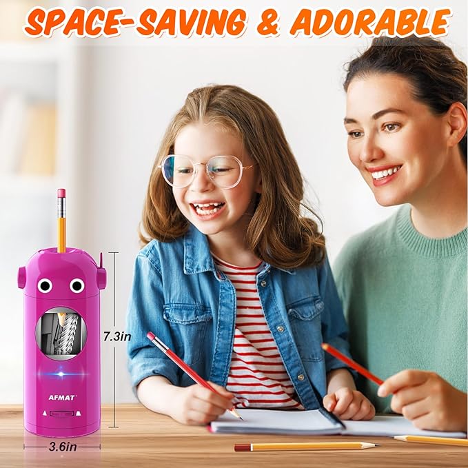 Available in Australia:AFMAT Electric Pencil Sharpener, Robot Pencil Sharpener for Colored Pencils 7-11.5mm,Model:PSX5RB(Green)