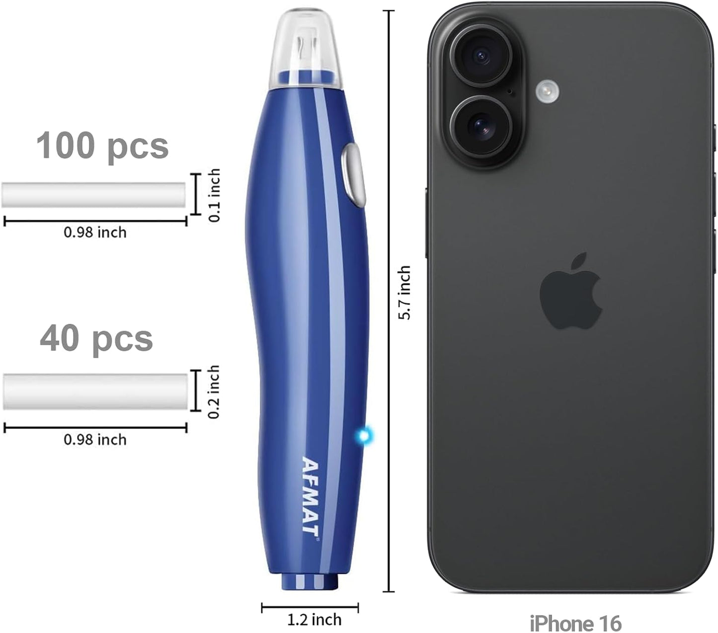 AFMAT Electric Eraser for Artists, Electric Eraser, with 140 Eraser Refills, Rechargeable Pencil Erasers for Artists, Electric Erasers for Drafting, Drawing, Painting, Sketching, Architectural Plans, Detailer Tool,Model:EE04(Light Blue)