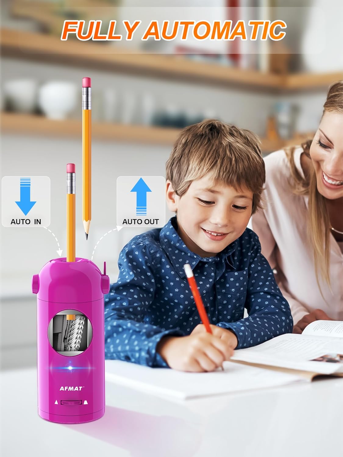 AFMAT PSX5 Fully Automatic Electric Pencil Sharpener,Black