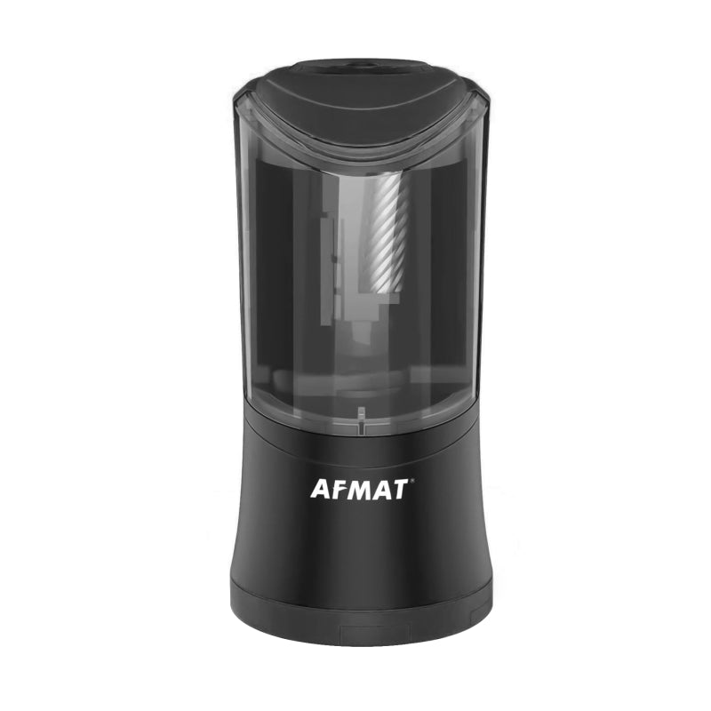 AFMAT Rechargeable Long Point Pencil Sharpener, 2 Holes, Fast Sharpen & Auto Stop, 8-17mm
