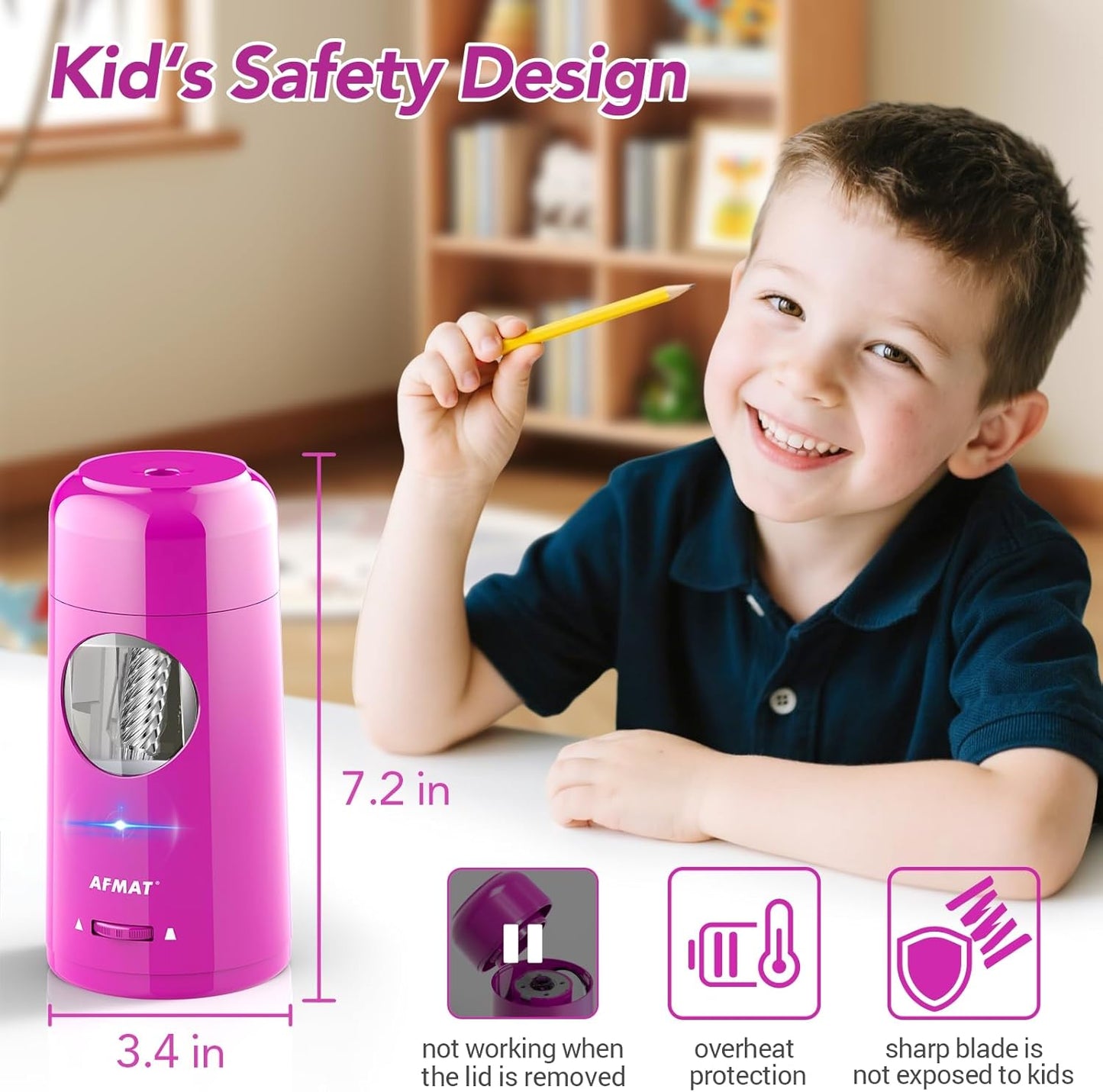 Rechargeable Automatic Electric Pencil Sharpener
