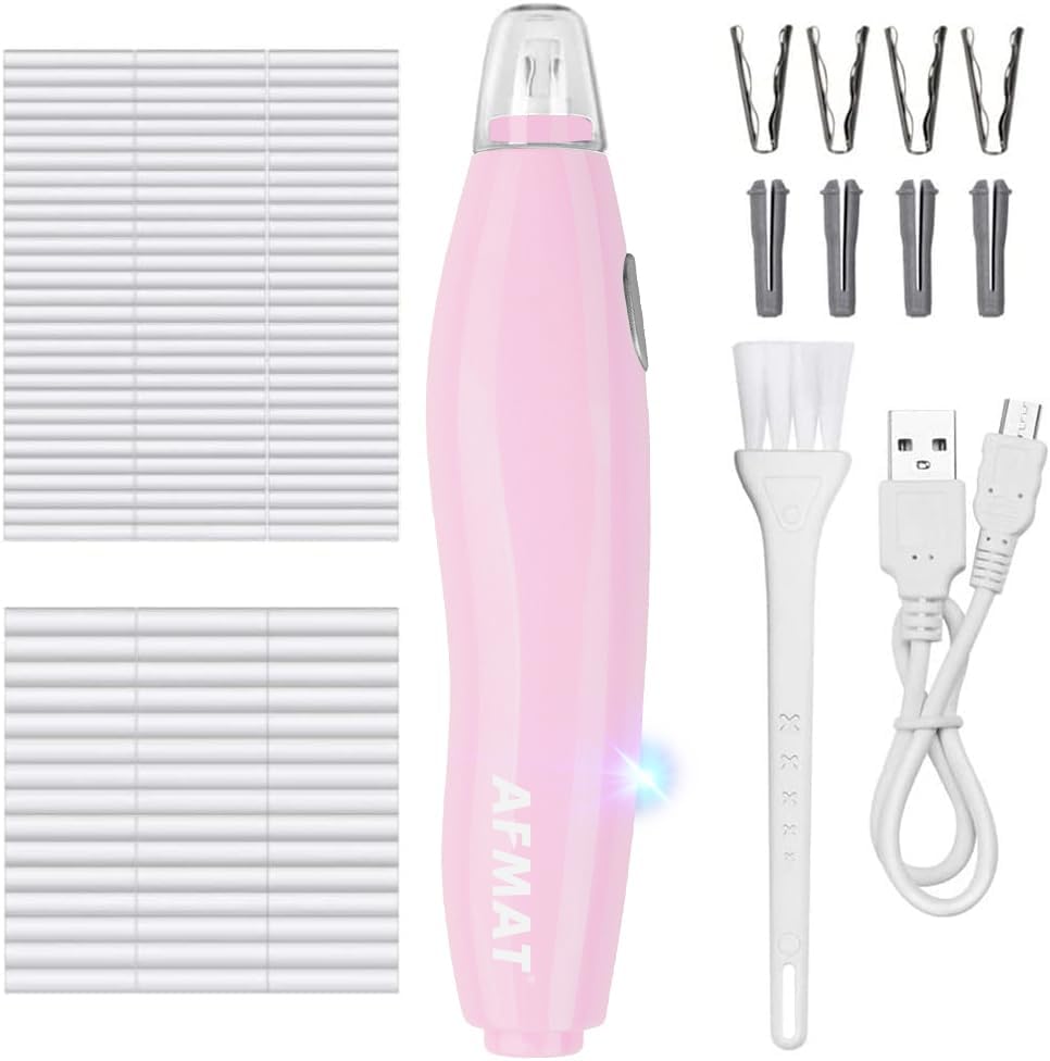 AFMAT Electric Eraser for Artists, Electric Eraser, with 140 Eraser Refills, Rechargeable Pencil Erasers for Artists, Electric Erasers for Drafting, Drawing, Painting, Sketching, Architectural Plans, Detailer Tool,Model:EE04(Light Blue)