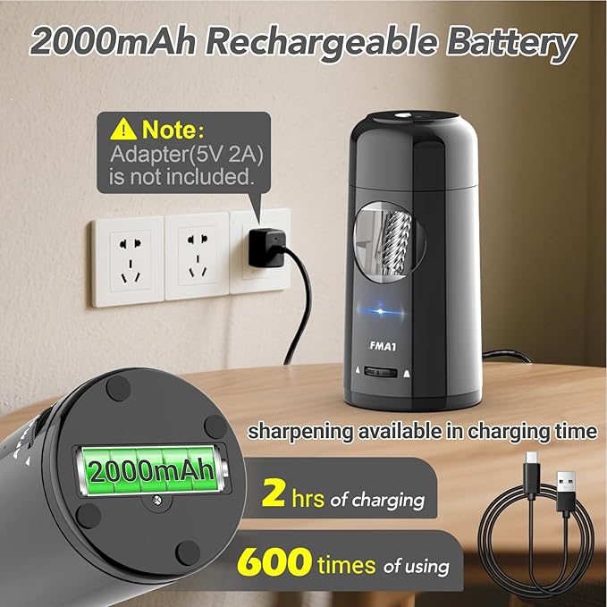 Rechargeable Automatic Electric Pencil Sharpener