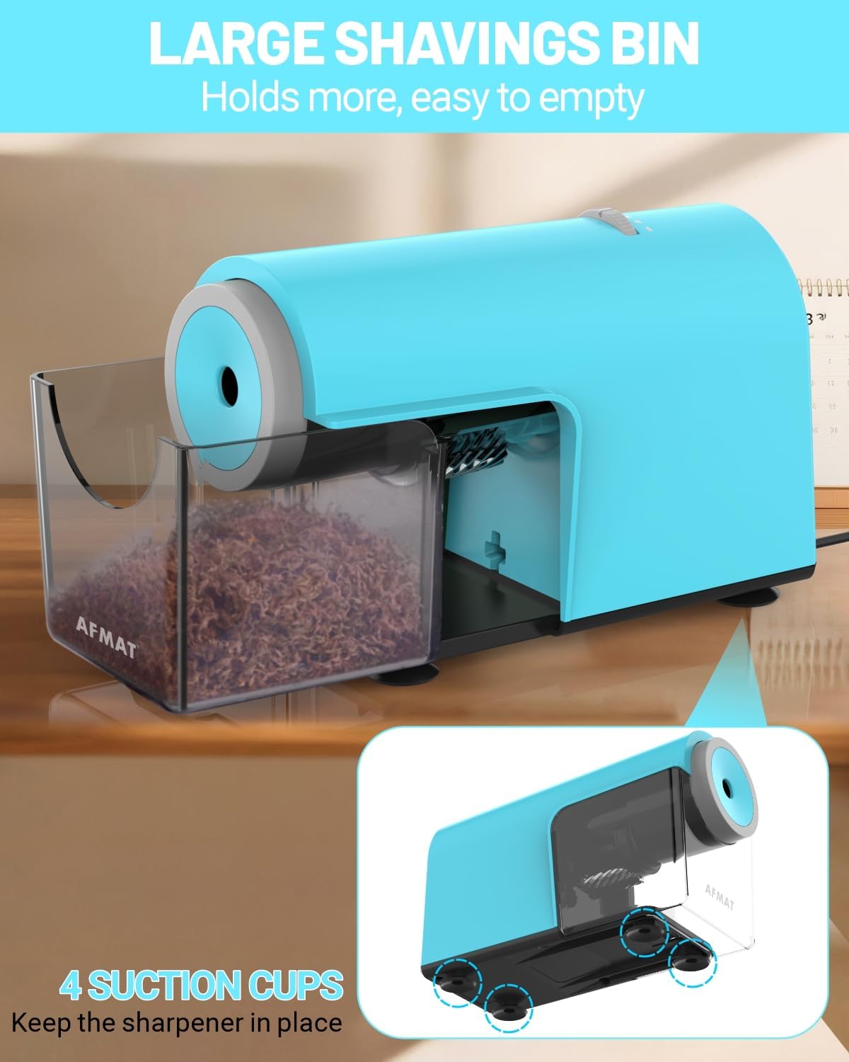 Newly Upgraded Fully Automatic Electric Pencil Sharpener,3X Longer Cutter Life, PSC5PR
