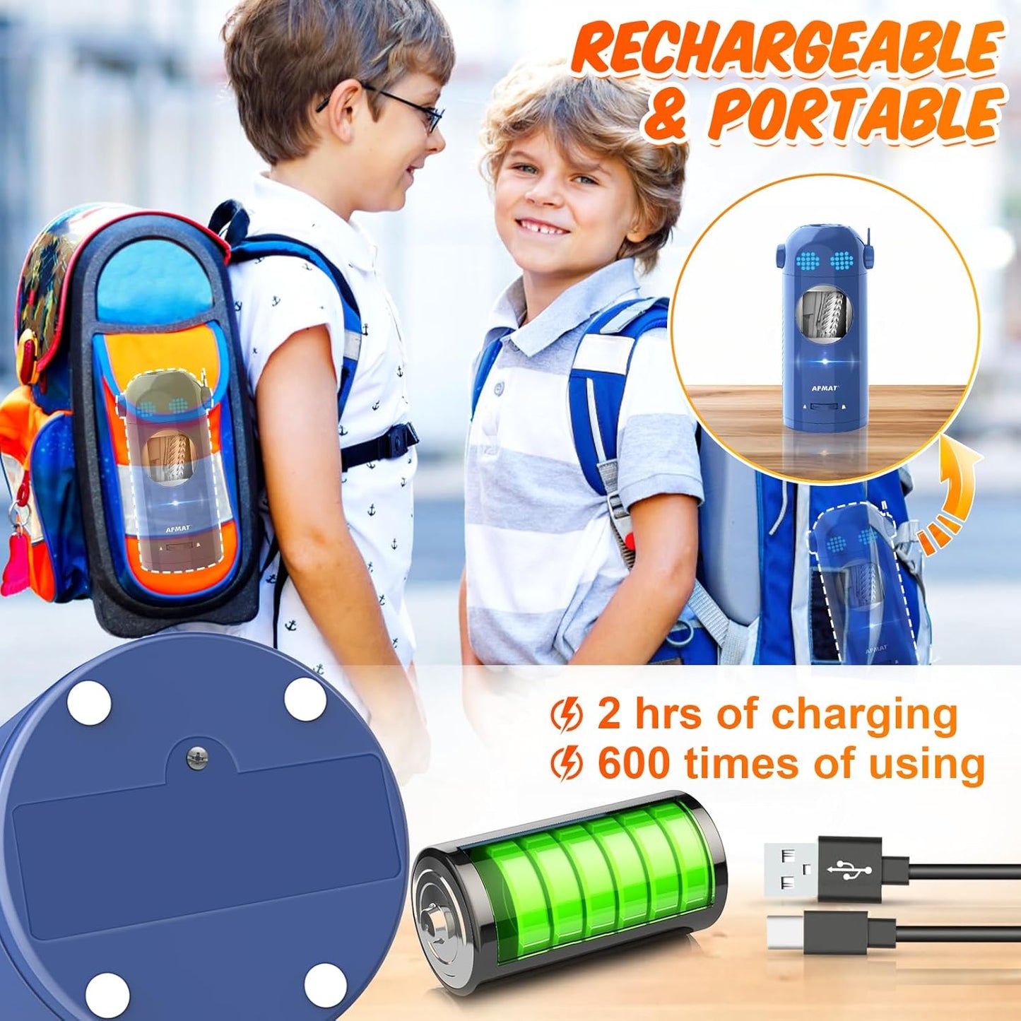 Fully Automatic Electric Colored Pencil Sharpener,AFMAT Electric Pencil Sharpener for Colored Pencils 7-11.5mm
