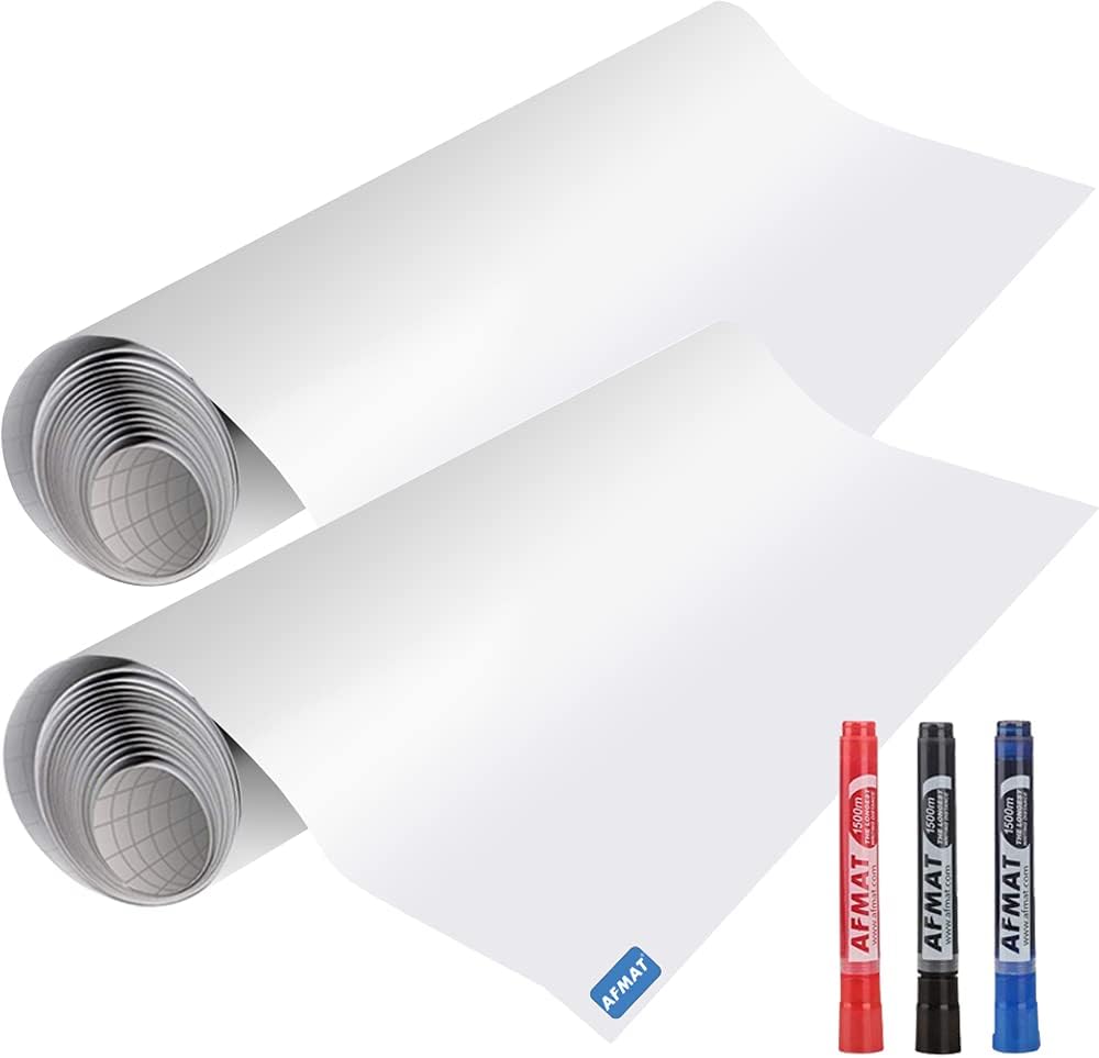 White Board Paper-No Ghost Even after 2 Months- 1.5*11 FT-2 Rolls-PP06 (USA warehouse Only)