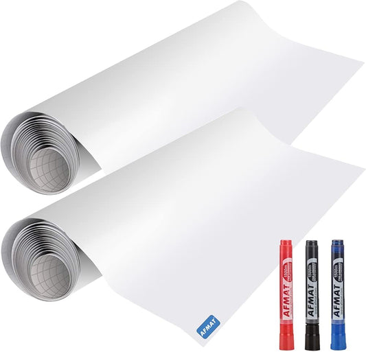 AFMAT PP06 White Board Paper-No Ghost Even after 2 Months- 1.5*11 FT-2 Rolls-PP06 (USA warehouse Only),Model:PP06