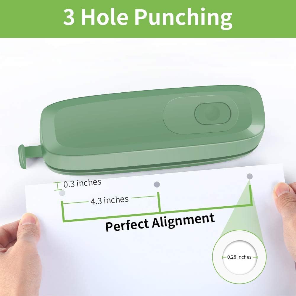 3 Hole Punch, AFMAT Electric Three Hole Punch Heavy Duty, 20-Sheet Punch Capacity