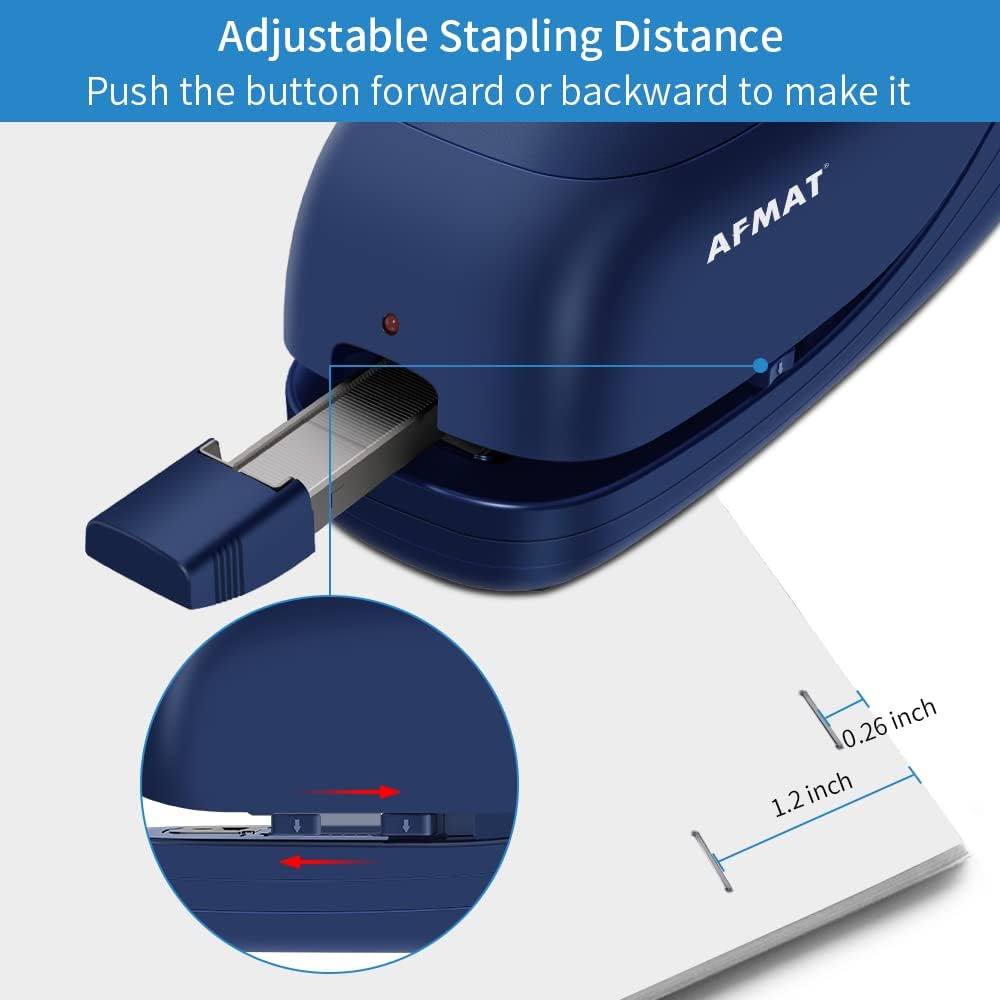 AFMAT Electric Stapler for Desk, Automatic Stapler Desktop, Office Staplers Electric, with Reload Reminder & Release Button, 25 Sheets Capacit