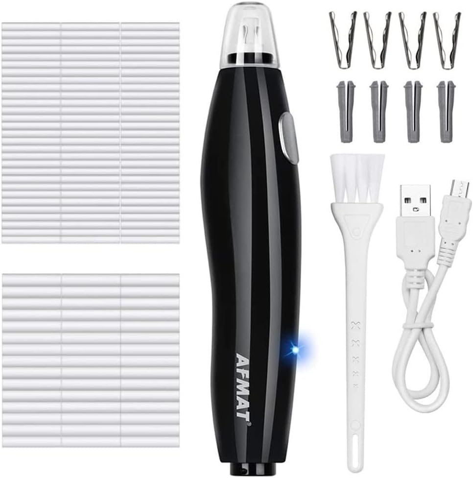 AFMAT Electric Eraser for Artists, AFMAT Rechargeable Electric Eraser Kit,140 Refills for Drafting, Electric Pencil Eraser - Battery Operated for Drawing Pencils, Crafts, Arts
