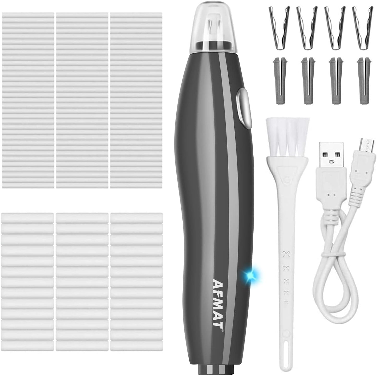 AFMAT Electric Eraser for Artists, AFMAT Rechargeable Electric Eraser Kit,140 Refills for Drafting, Electric Pencil Eraser - Battery Operated for Drawing Pencils, Crafts, Arts
