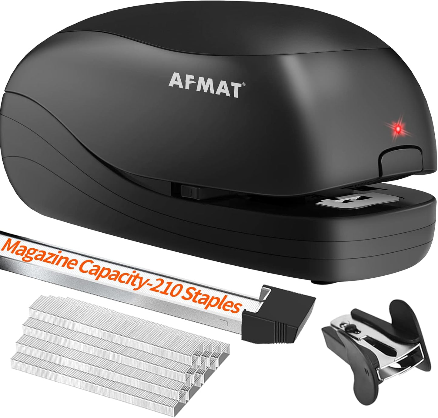 AFMAT Electric Stapler for Desk, Automatic Stapler Desktop, Office Staplers Electric, with Reload Reminder & Release Button, 25 Sheets Capacit