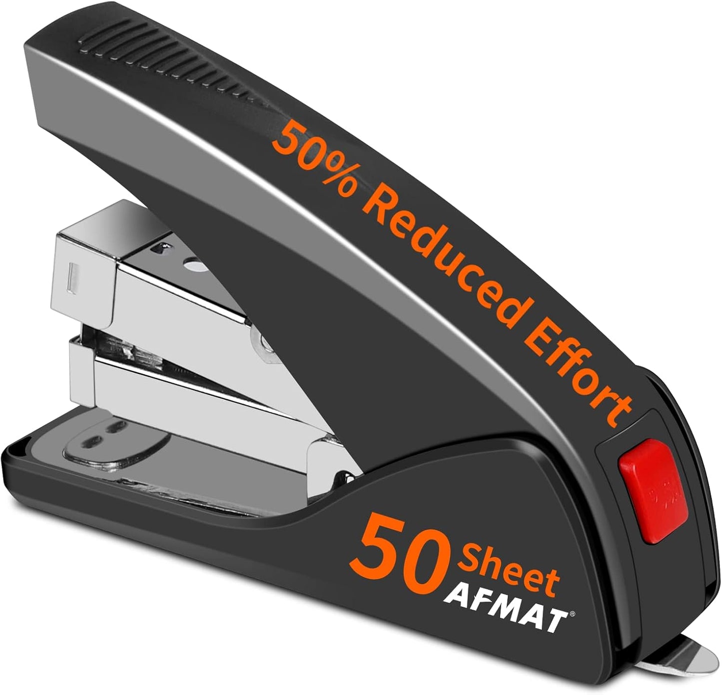 Stapler for Desk, 50 Sheet Effortless Stapler, Desktop Stapler Staple with One Finger, Portable Handheld Ergonomic Stapler Heavy Duty