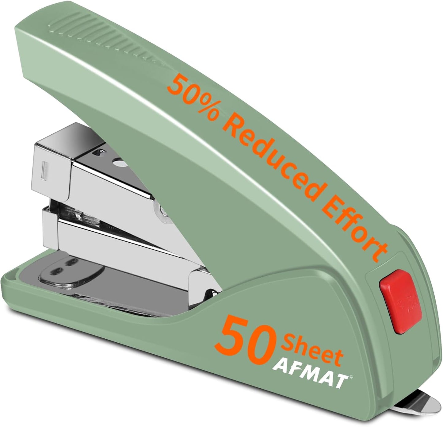 Stapler for Desk, 50 Sheet Effortless Stapler, Desktop Stapler Staple with One Finger, Portable Handheld Ergonomic Stapler Heavy Duty