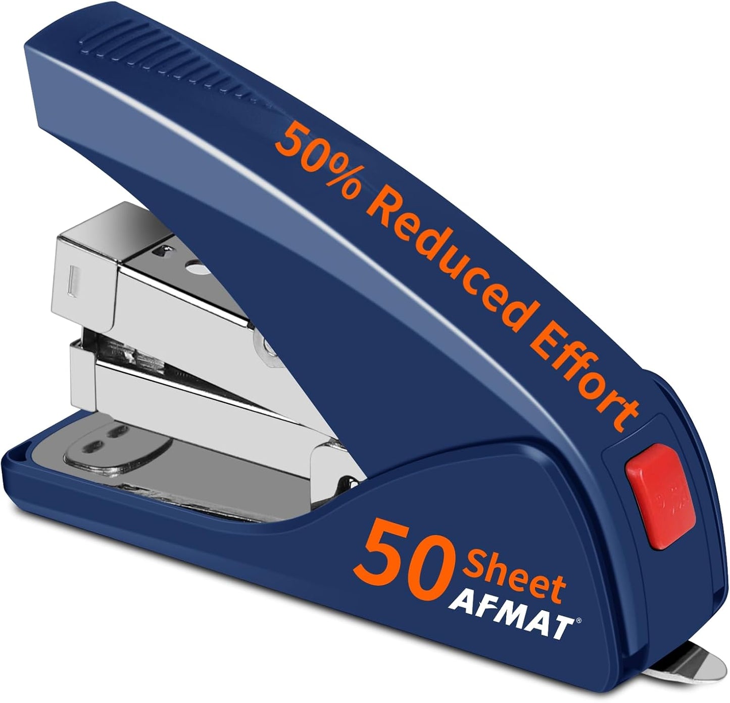Stapler for Desk, 50 Sheet Effortless Stapler, Desktop Stapler Staple with One Finger, Portable Handheld Ergonomic Stapler Heavy Duty