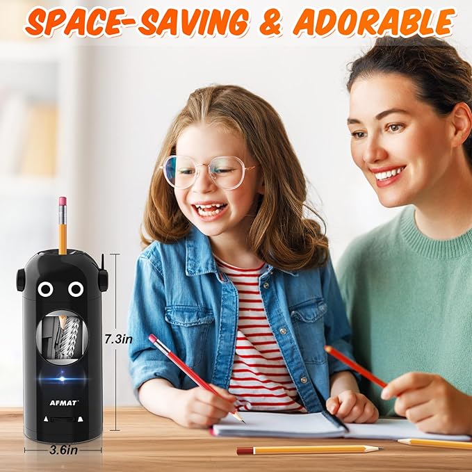 Available in Australia:AFMAT Electric Pencil Sharpener, Robot Pencil Sharpener for Colored Pencils 7-11.5mm,Model:PSX5RB(Green)