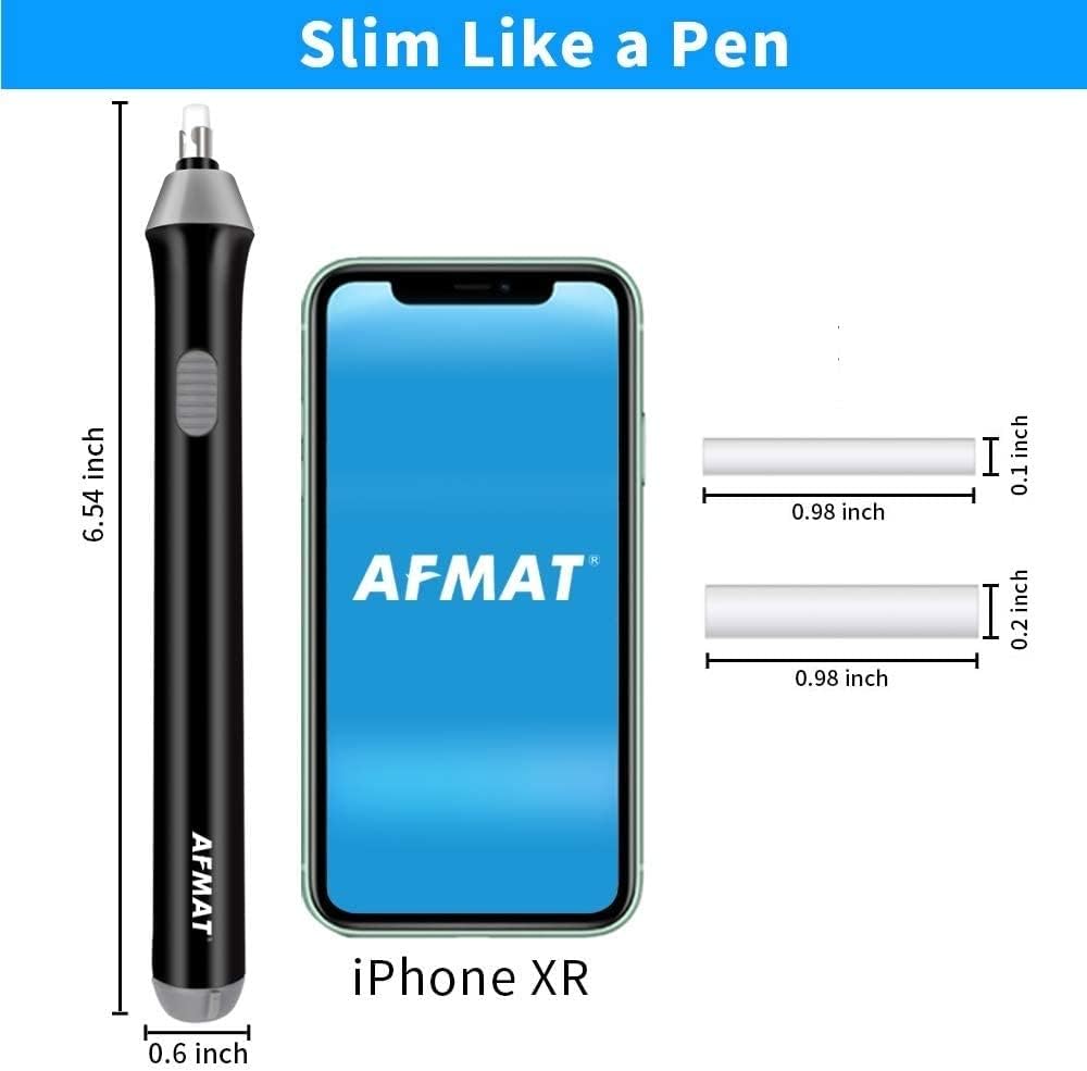 AFMAT Electric Eraser for Drawing, Battery Operated Eraser with 140 Refills, Electric Erasers Kit for Artist, Art Erasers for Painting, Sketching, Drafting, Detailer Tool for Crafting