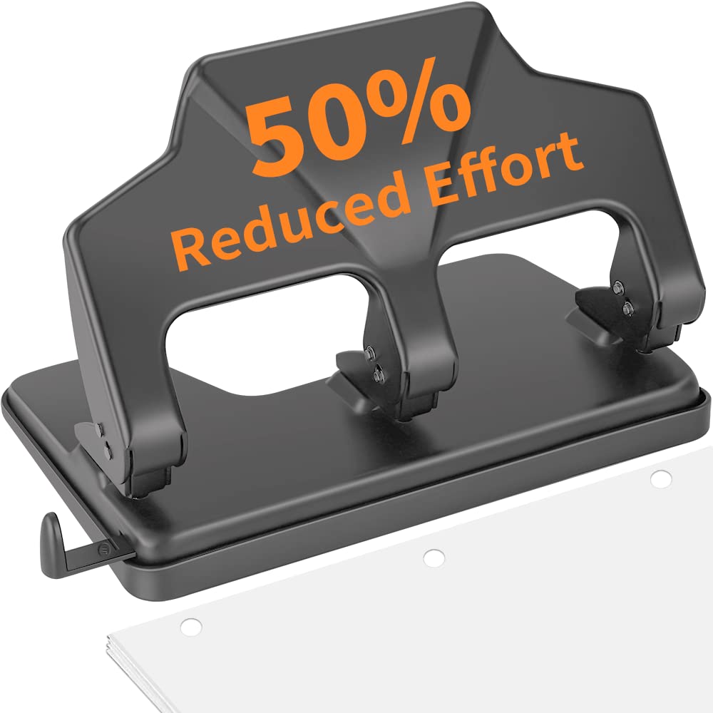 Heavy Duty 3 Hole Punch, 40-Sheet Heavy Duty Paper Punch