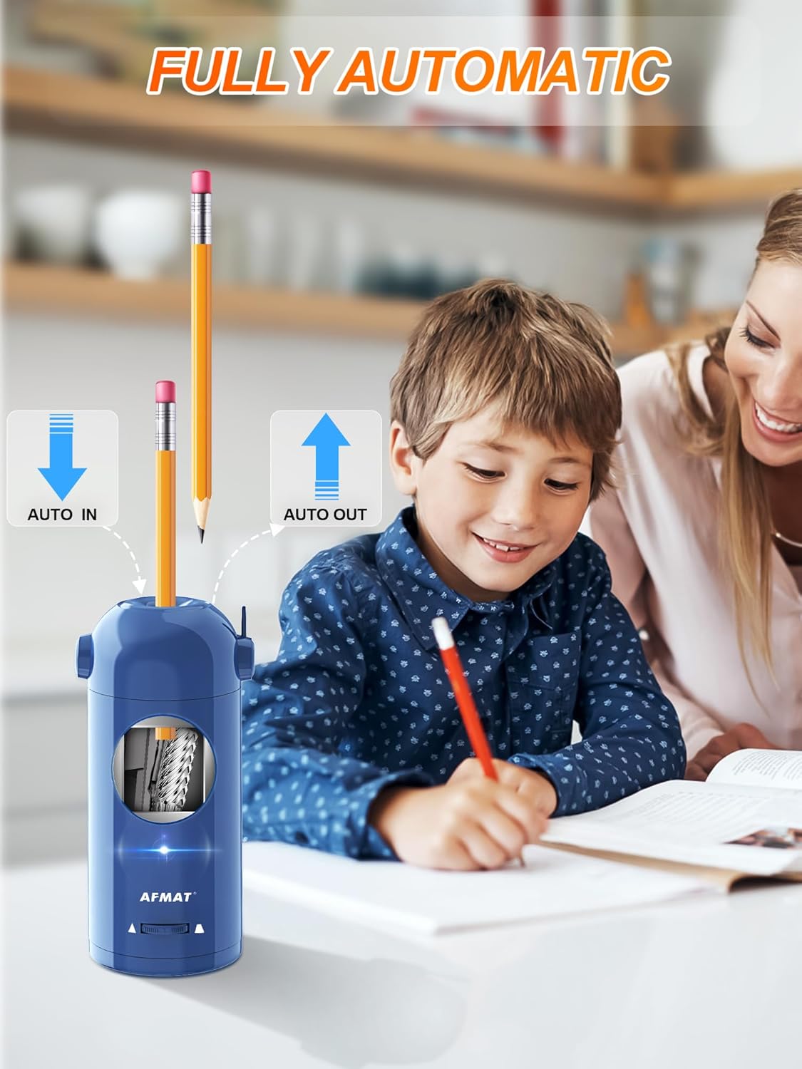 AFMAT PSX5 Fully Automatic Electric Pencil Sharpener,Black