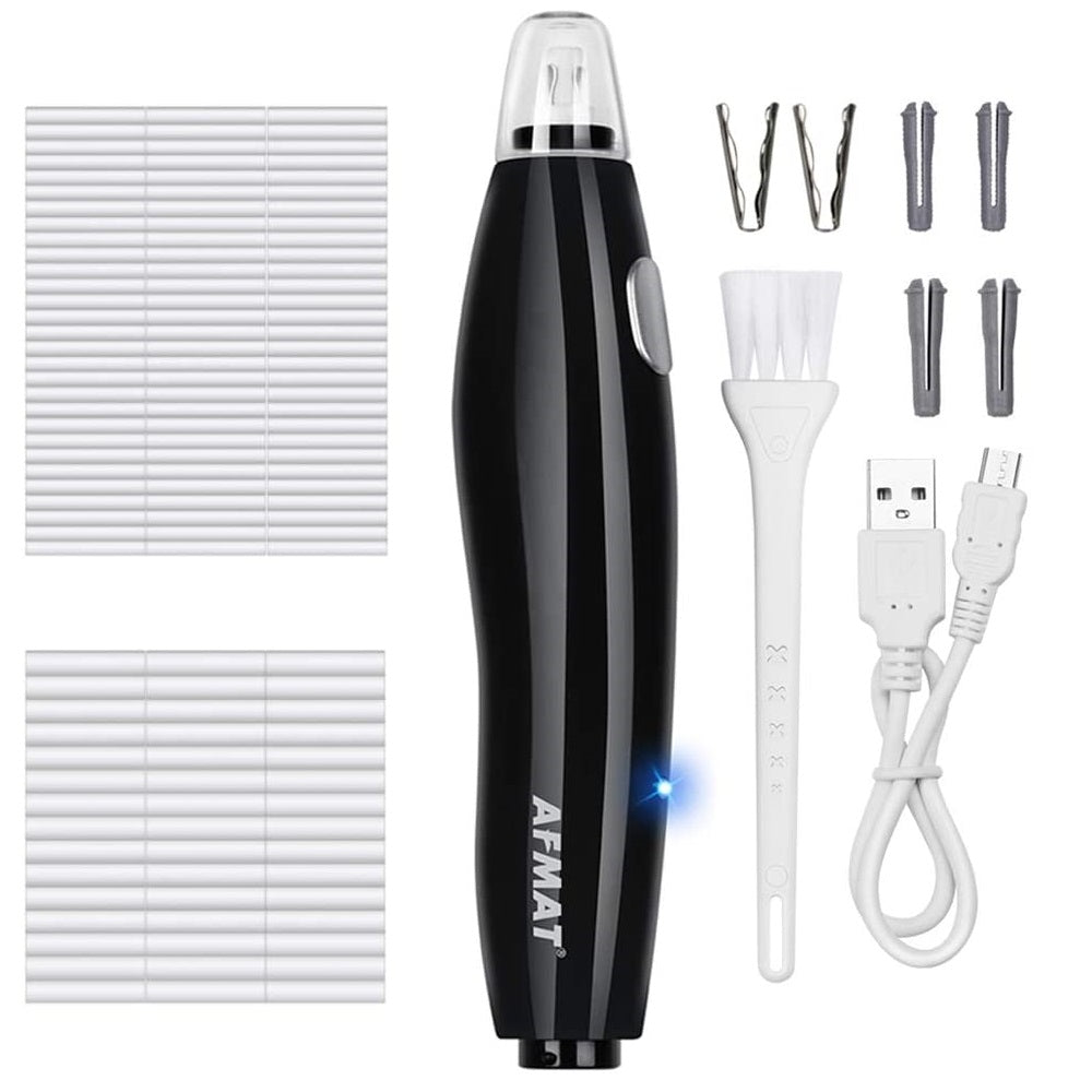 Electric Eraser Rechargeable with 140 Eraser Refills,Black