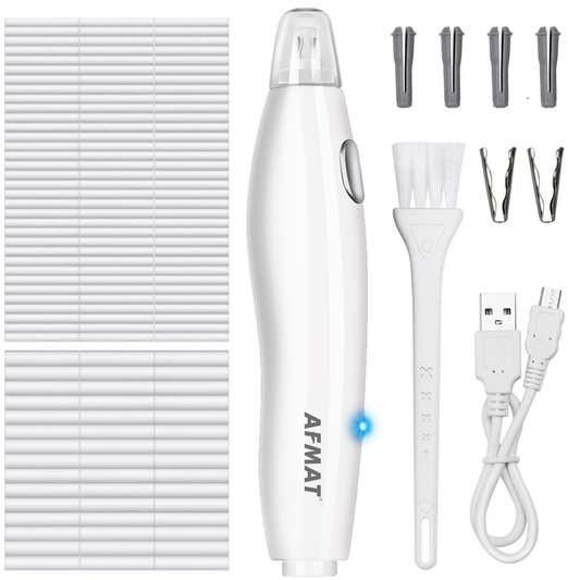 AFMAT EE03 Electric Eraser Rechargeable with 140 Eraser Refills,White