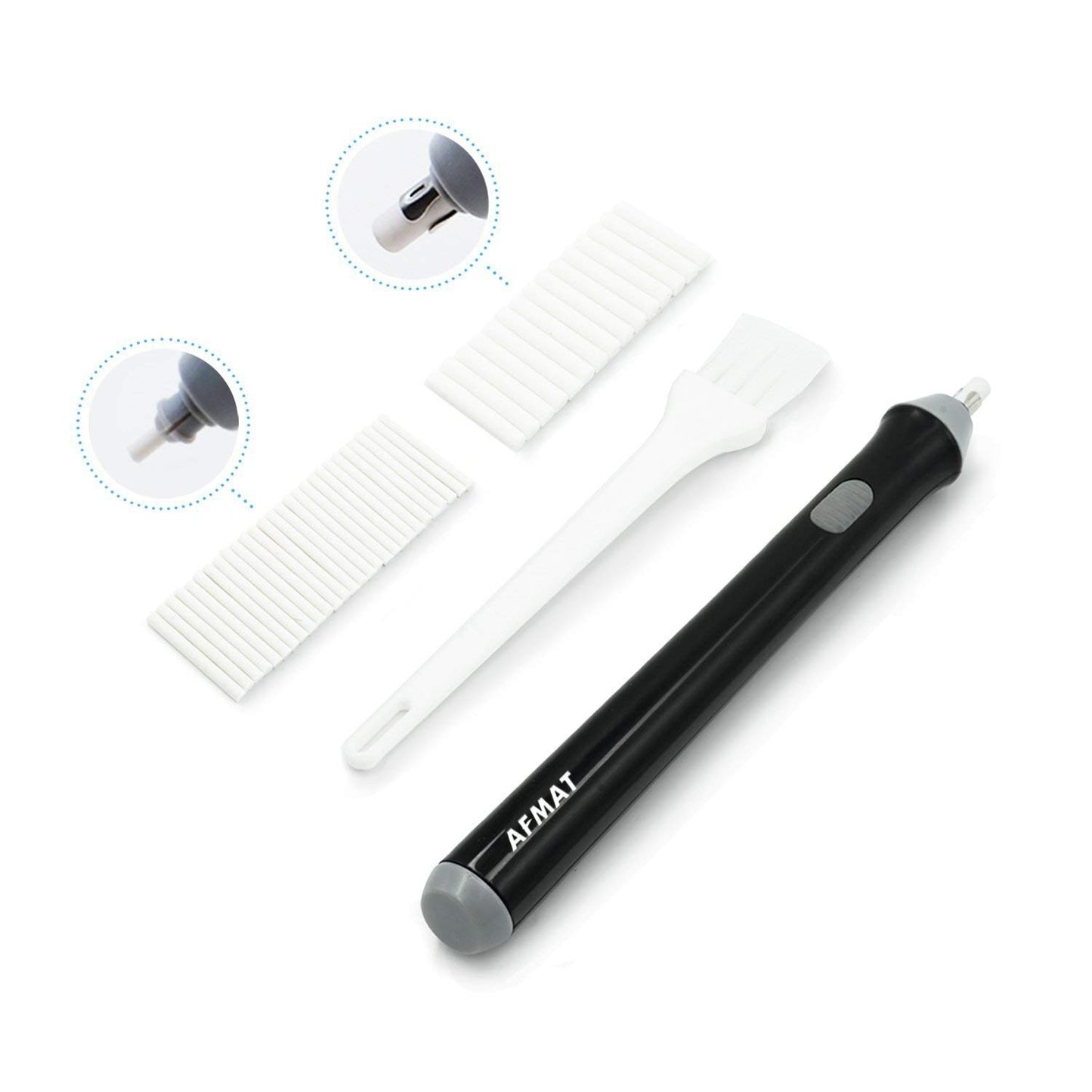 AFMAT EEB01 Electric Eraser with 140 Refills, Battery Operated,Black