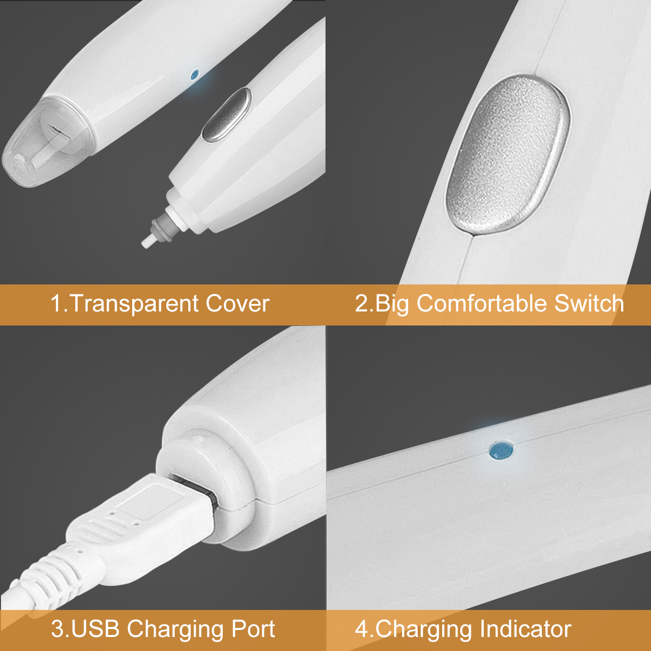 Electric Eraser Rechargeable with 140 Eraser Refills-EE03