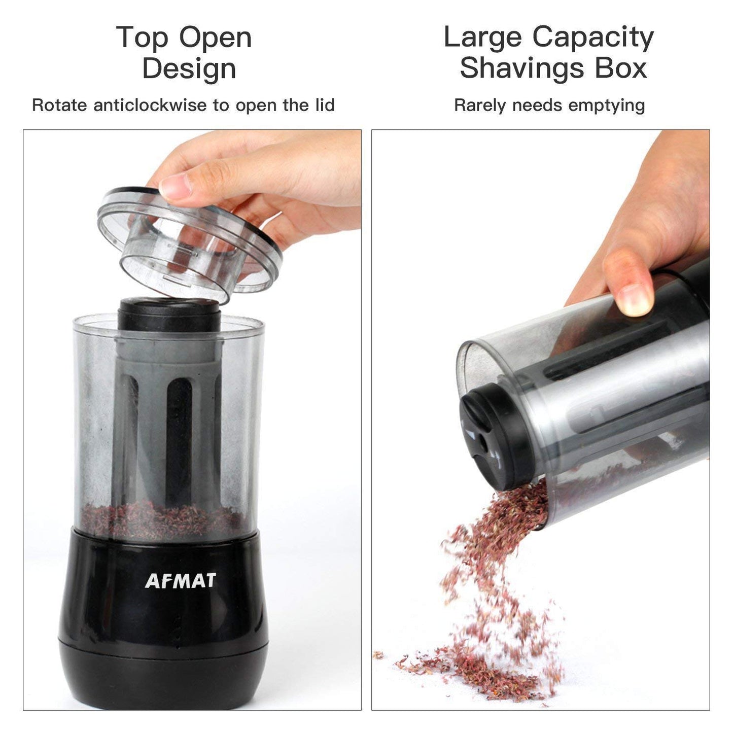 AFMAT PSB06 Rechargeable Long Point Pencil Sharpener for Artist,for 8-25mm Long Pencil Nibs