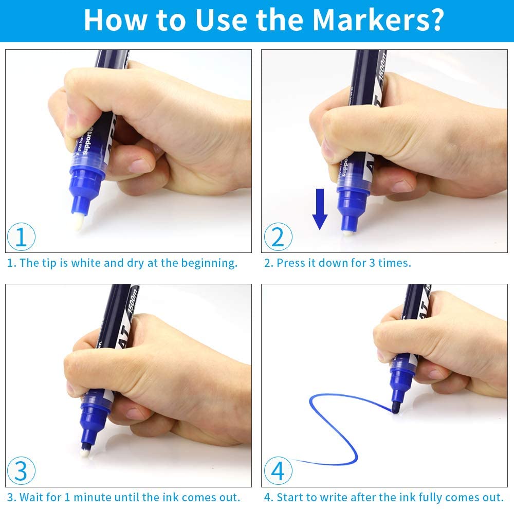 Tableau blanc mural, autocollant pour tableau blanc 8 x 4 pieds, 9 marqueurs effaçables à sec