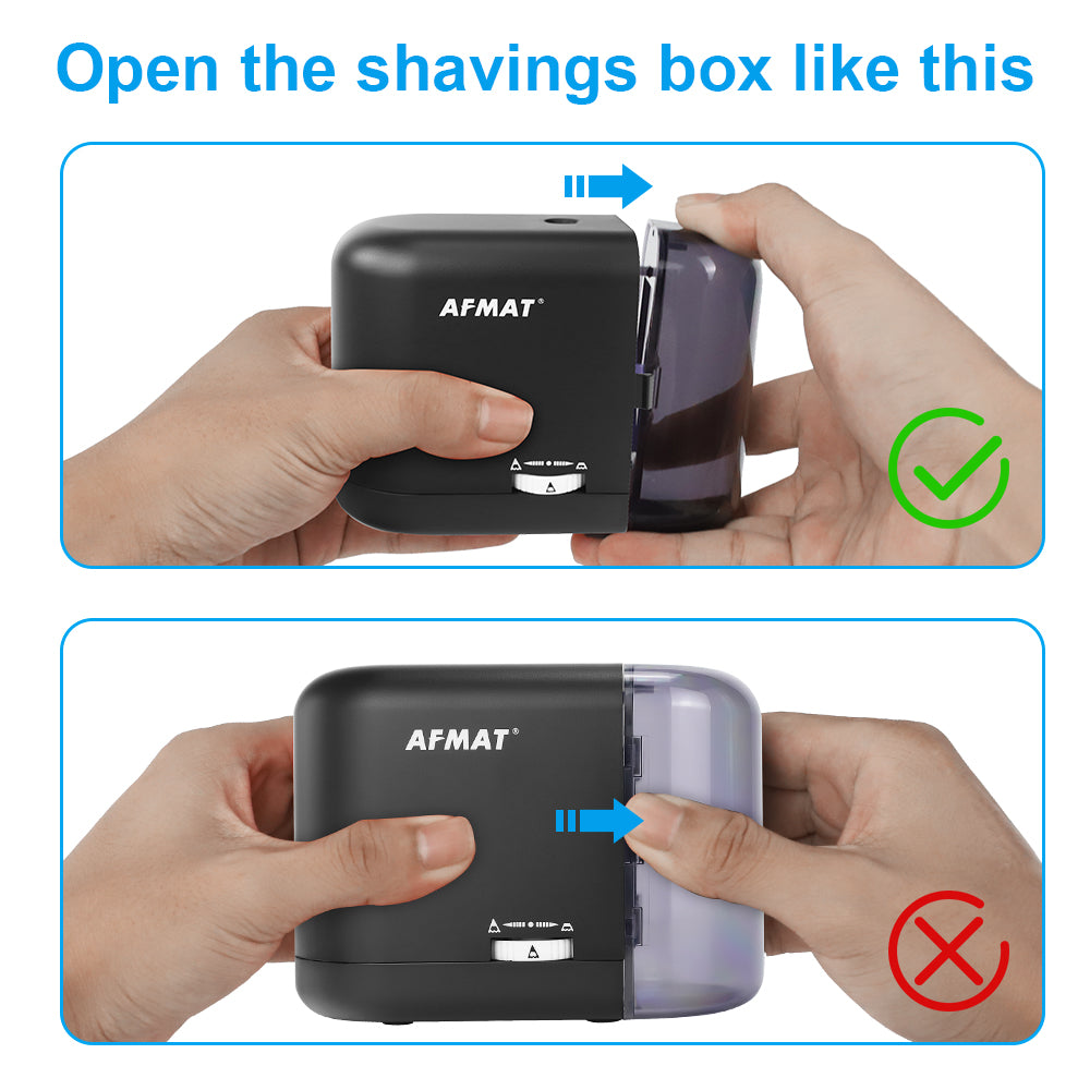 Auto Stop Electric Pencil Sharpener for Colored Pencils (6-8mm) with Adapter Black-PS74