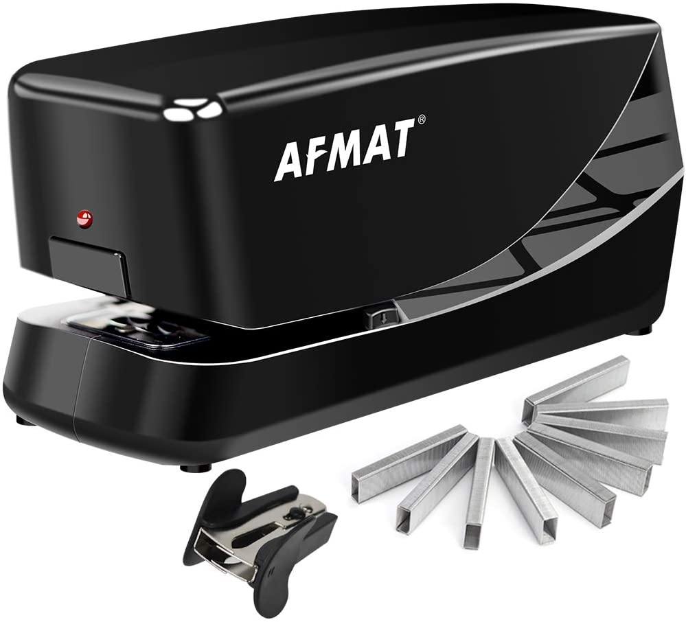 Portable Electric Stapler Desktop, AFMAT Automatic Stapler Heavy Duty