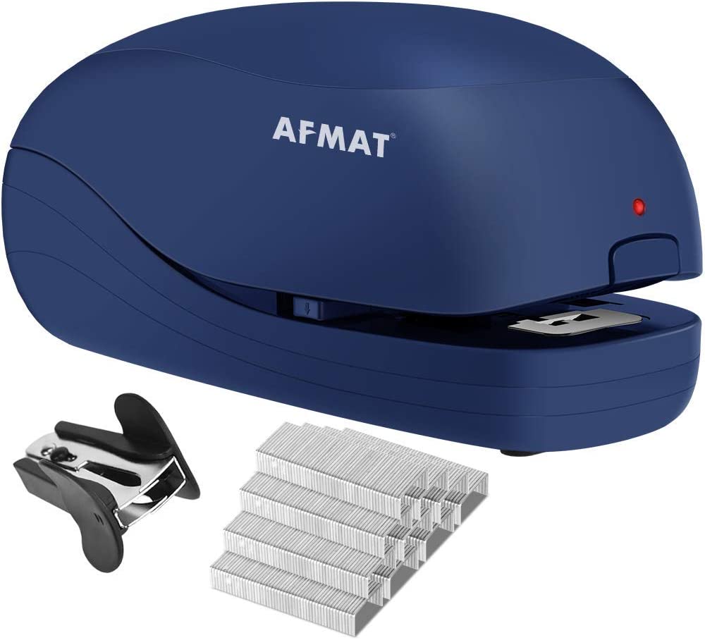 Portable Electric Stapler Desktop, AFMAT Automatic Stapler Heavy Duty