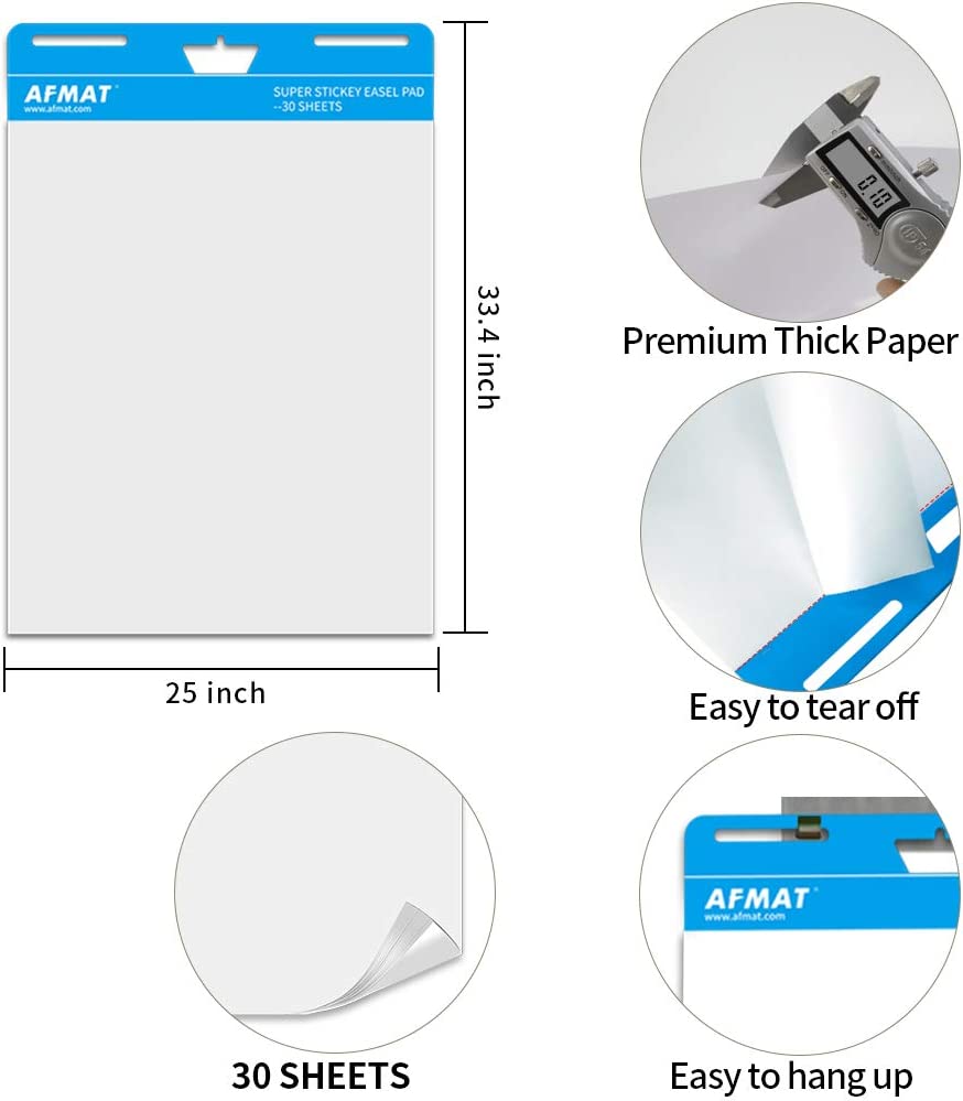 Sticky Easel Pad, 4 Pads, 25 x 30 Inches UPGRADED Anchor Chart Paper-YY01