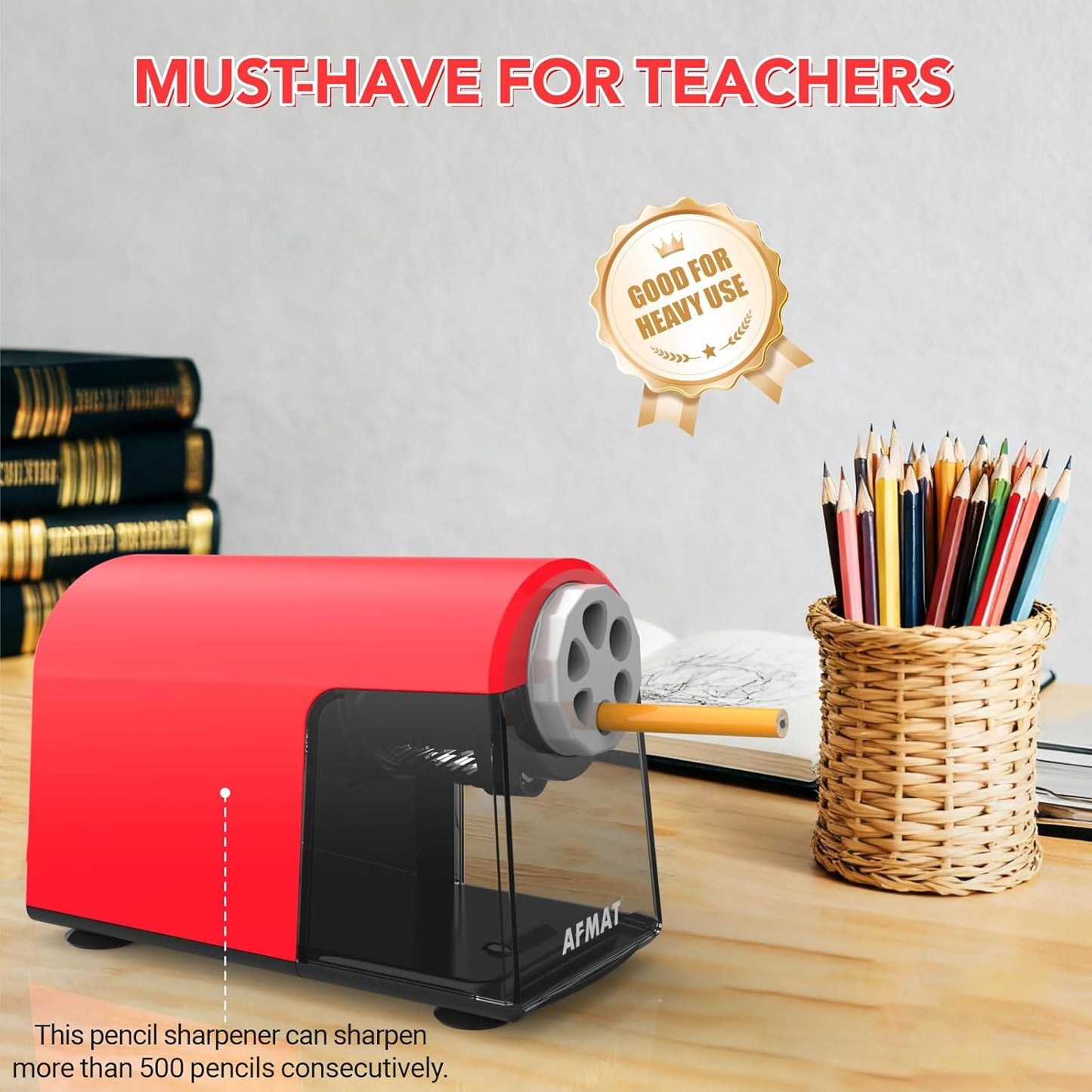 Rechargeable Classroom Electric Pencil Sharpener,PSD2PK