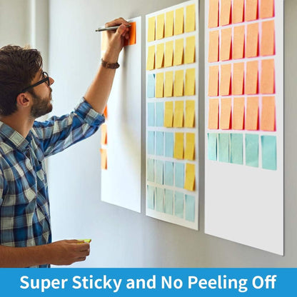 AFMAT Sticky Easel Pads, Chart Paper for Teachers, 8 Pads, Upgraded Large Flip Chart Paper with Sticky Back, Self Stick Easel Paper for Walls, Windows, White Board, 25 x 30 Inches, 30 Sheets/Pad