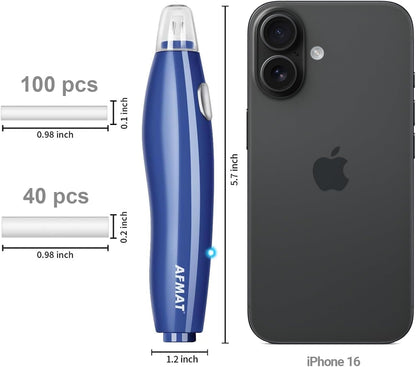 AFMAT Electric Eraser for Artists, Electric Eraser, with 140 Eraser Refills, Rechargeable Pencil Erasers for Artists, Electric Erasers for Drafting, Drawing, Painting, Sketching, Architectural Plans, Detailer Tool,Model:EE04(Light Blue)