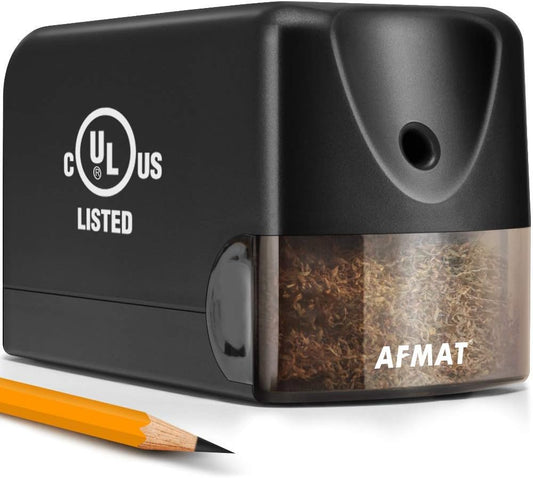 AFMAT Heavy Duty Classroom Pencil Sharpeners for 6.5-8mm No.2/Colored Pencils