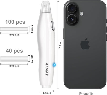 AFMAT Electric Eraser for Artists, Electric Eraser, with 140 Eraser Refills, Rechargeable Pencil Erasers for Artists, Electric Erasers for Drafting, Drawing, Painting, Sketching, Architectural Plans, Detailer Tool,Model:EE04(Light Blue)