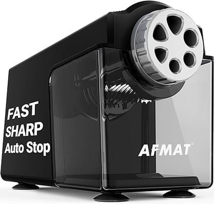 AFMAT 6-Hole Electric Pencil Sharpener Heavy Duty