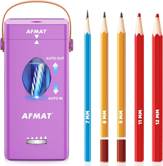 Newly Upgraded Fully Automatic Rechargeable Electric Pencil Sharpener, 3X Longer Cutter Life, PSC7PR