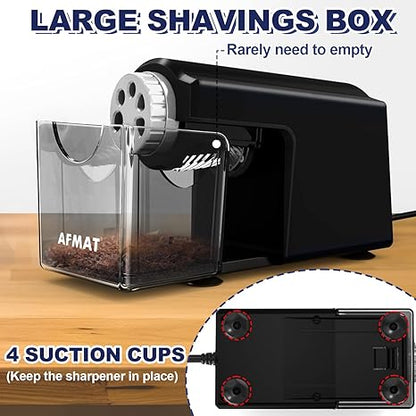 AFMAT 6-Hole Electric Pencil Sharpener Heavy Duty