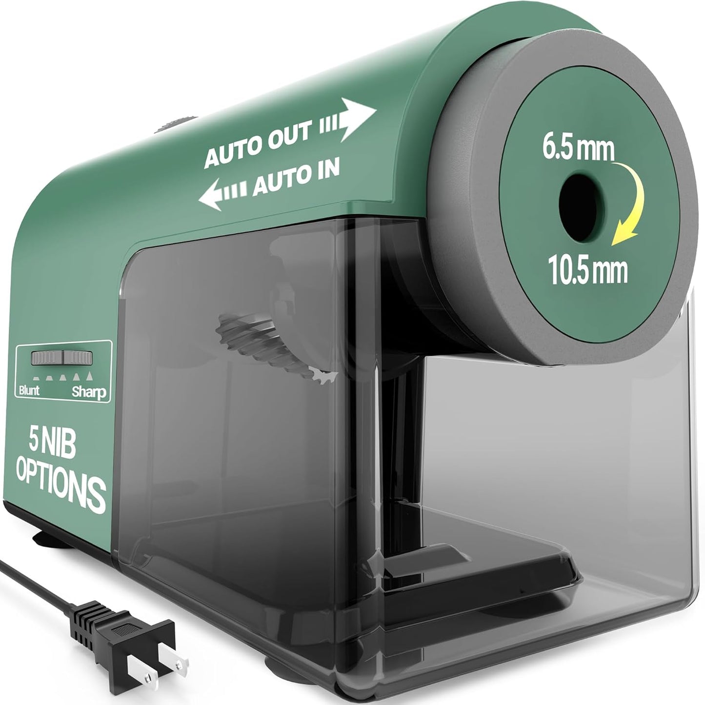 Newly Upgraded Fully Automatic Electric Pencil Sharpener,3X Longer Cutter Life, PSC5PR