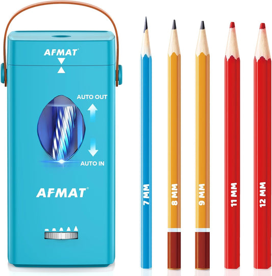 Newly Upgraded Fully Automatic Rechargeable Electric Pencil Sharpener, 3X Longer Cutter Life, PSC7CY