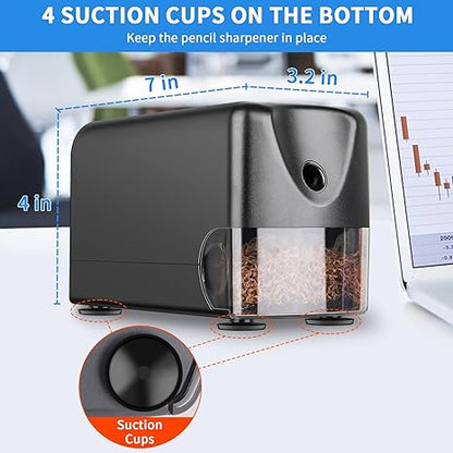 AFMAT Heavy Duty Electric Pencil Sharpener, Auto Stop Classroom Pencil Sharpeners for 6-11mm No.2/Colored Pencils