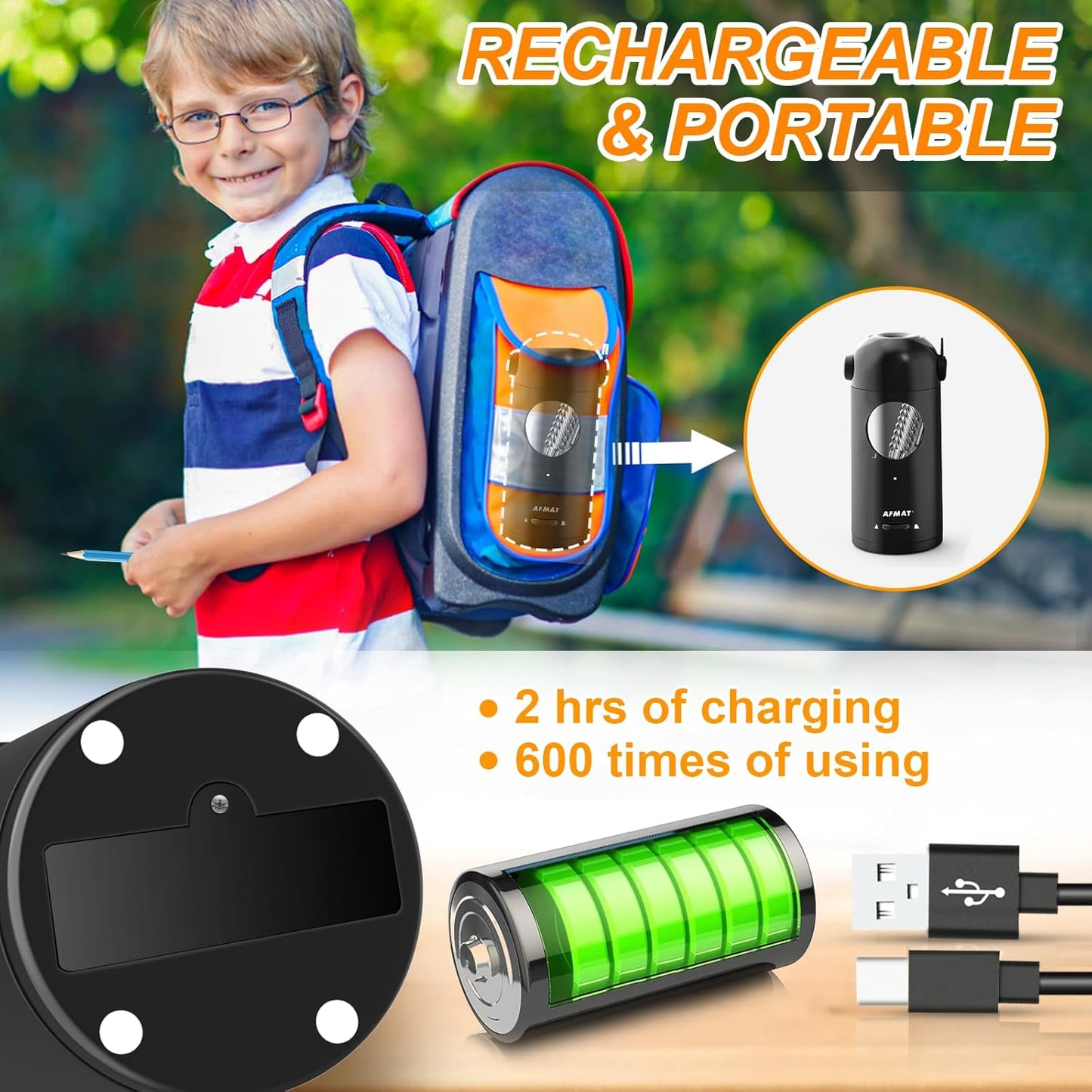 AFMAT USB-C Cable Fully Automatic Pencil Sharpener PSX5 Series