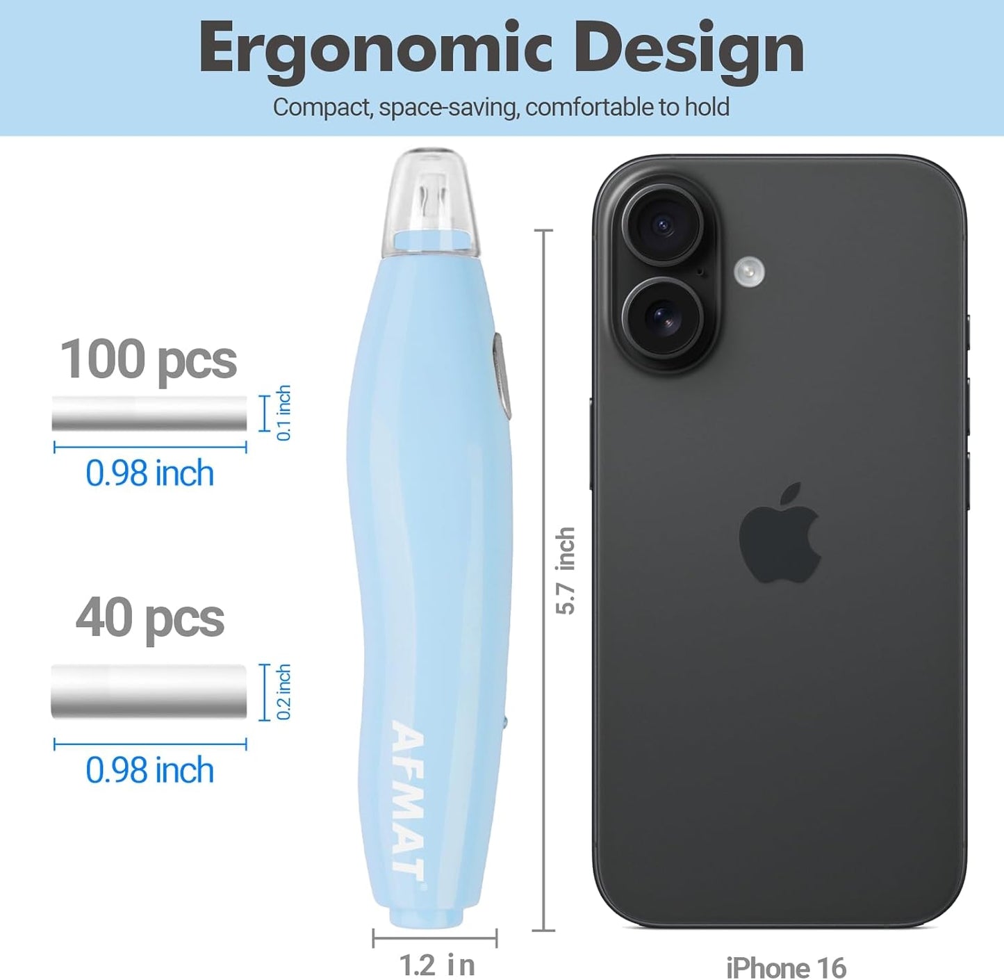 AFMAT Electric Eraser for Artists, Electric Eraser, with 140 Eraser Refills, Rechargeable Pencil Erasers for Artists, Electric Erasers for Drafting, Drawing, Painting, Sketching, Architectural Plans, Detailer Tool,Model:EE04(Light Blue)