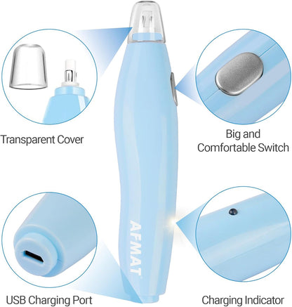 AFMAT Electric Eraser for Artists, Electric Eraser, with 140 Eraser Refills, Rechargeable Pencil Erasers for Artists, Electric Erasers for Drafting, Drawing, Painting, Sketching, Architectural Plans, Detailer Tool,Model:EE04(Light Blue)