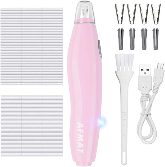 AFMAT Electric Eraser for Artists, Electric Eraser, with 140 Eraser Refills, Rechargeable Pencil Erasers for Artists, Electric Erasers for Drafting, Drawing, Painting, Sketching, Architectural Plans, Detailer Tool,Model:EE04(Pink)