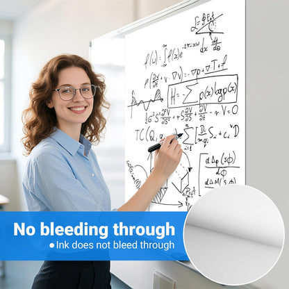 Blocs de papier adhésifs AFMAT, 63,5 x 76,2 cm, pour tableau de conférence, pour enseignants, super adhésifs et résistants aux bavures, pour bureau, salle de classe, tableau blanc, mur, fenêtres, 30 feuilles/bloc, 5 blocs